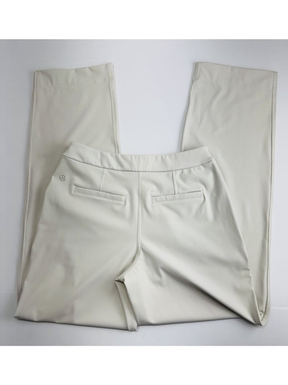 Lululemon Womens Luxtreme Pants Bone Straight Leg Mid Rise Pull On Trouser Small - Picture 8 of 11